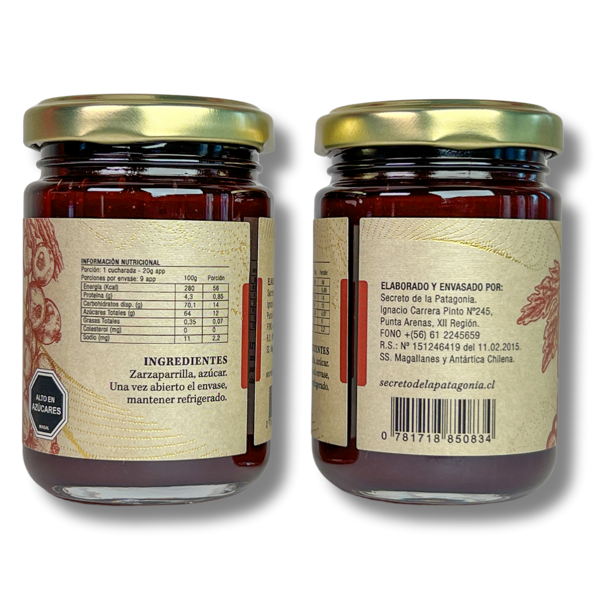 Mermelada Artesanal de Zarzaparrilla – Frasco 180 g