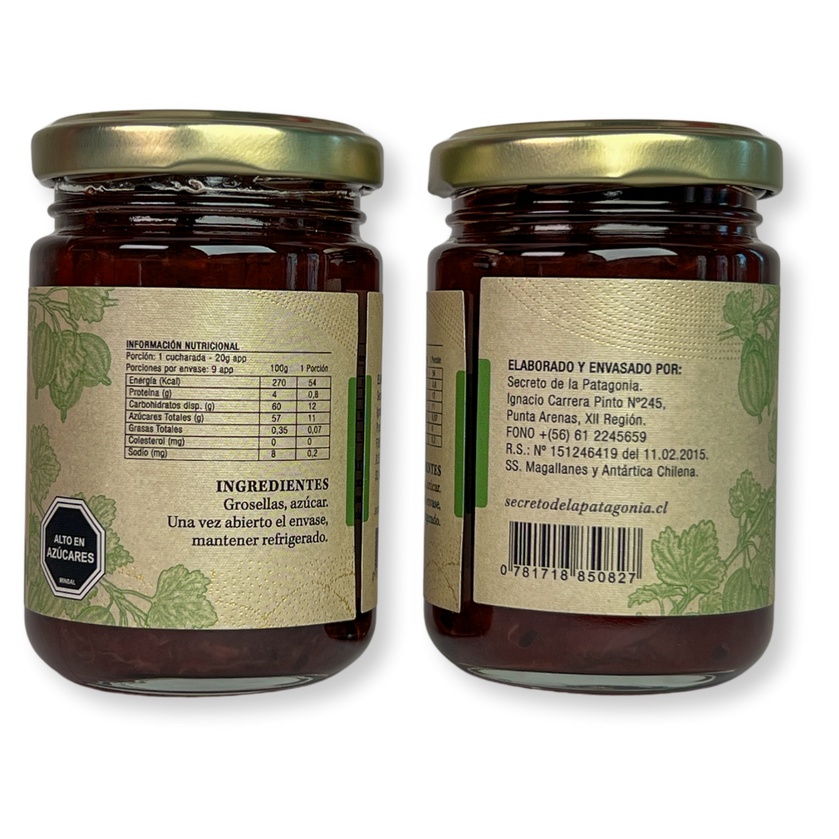 Mermelada Artesanal de Grosella – Frasco 180 g