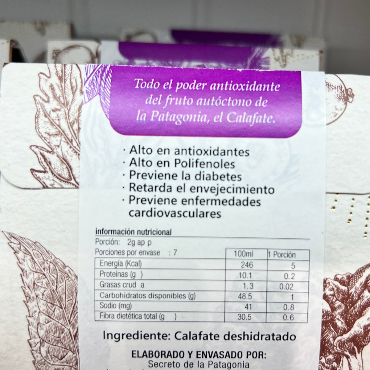 Polvo de Calafate Deshidratado – Caja 4 Sachets (60 g)