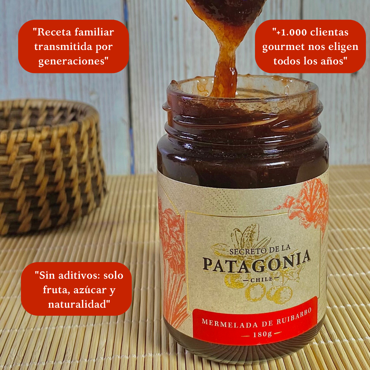 Mermelada Artesanal de Ruibarbo – Frasco 180 g