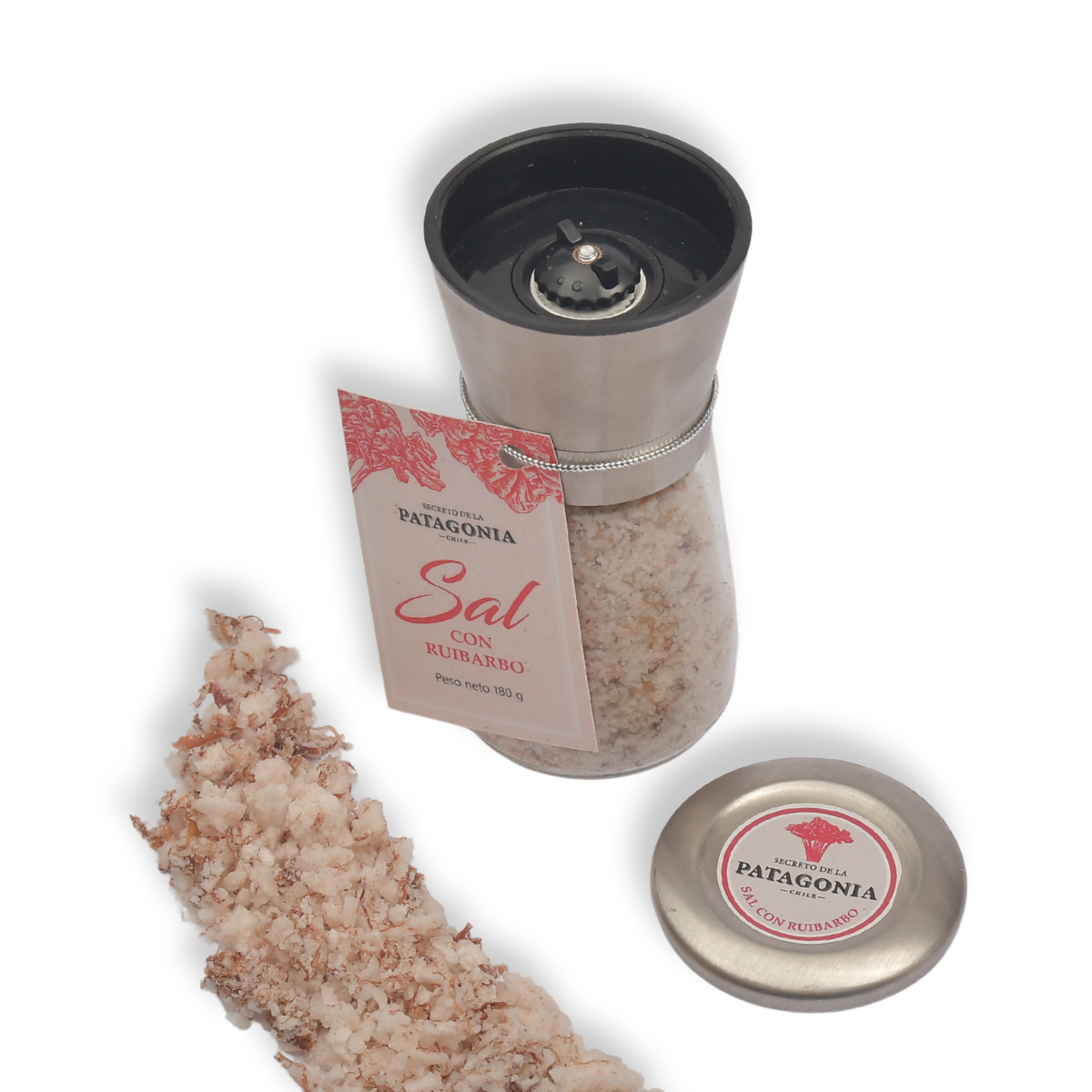 Sal de Mar con Ruibarbo – Molinillo de Acero Inoxidable 180 g
