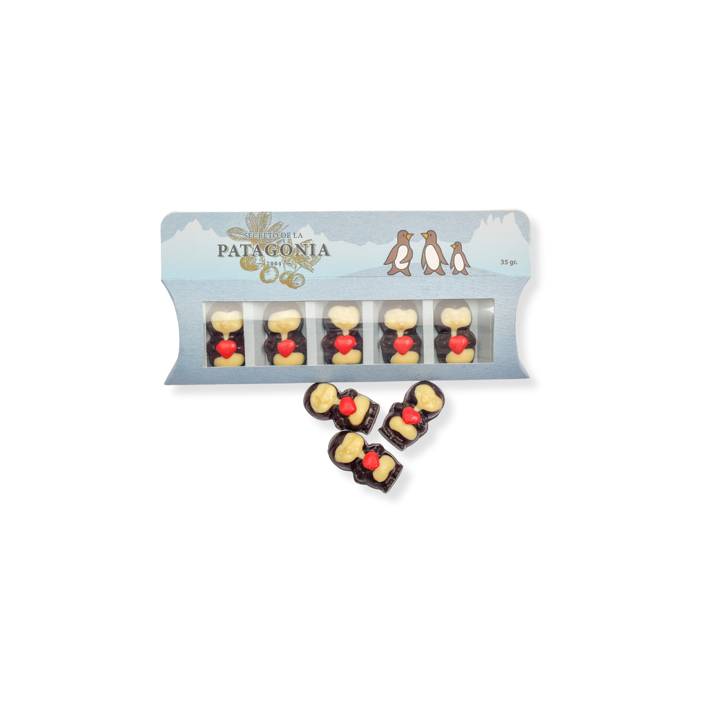 Caja 5 Pingüinitos de Chocolate – Souvenir Antártico Artesanal