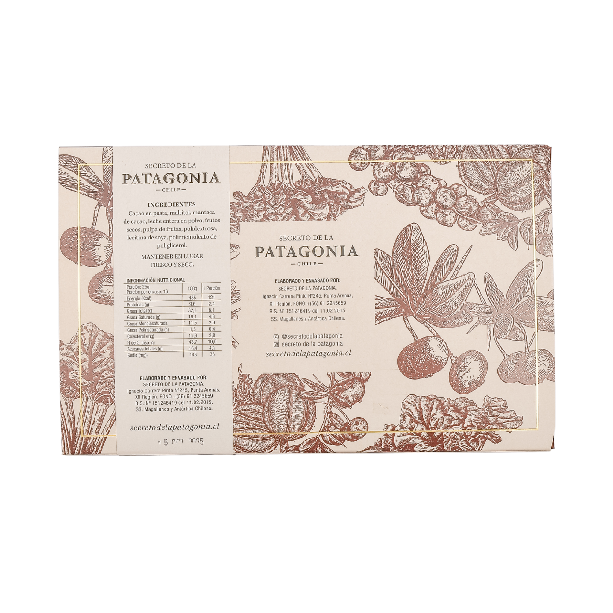 Caja Premium Gourmet Sin Azúcar  16 Barras + 1 Figura Patagónica