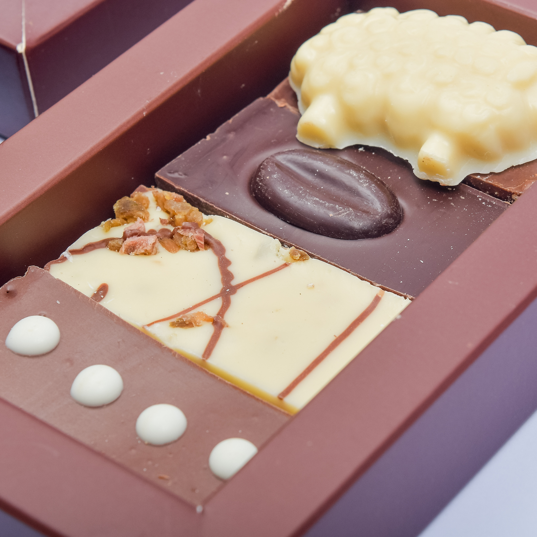 Caja Pequeña Gourmet con Azúcar – 4 Barras + 1 Figura Patagónica