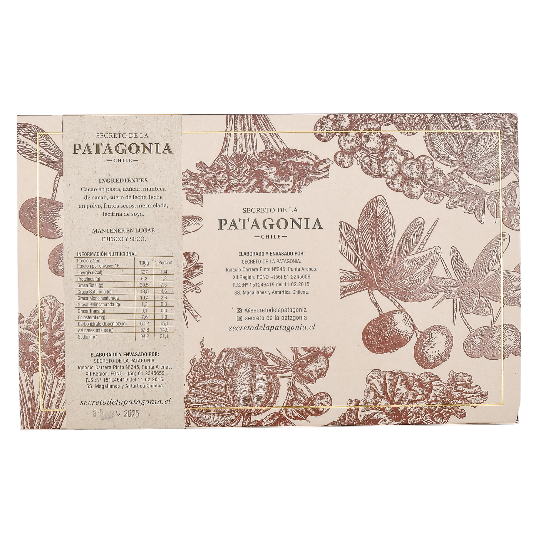 Caja Premium Gourmet con Azúcar  16 Barras + 1 Figura Patagónica