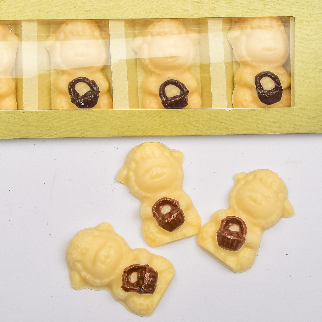 Caja 5 Ovejitas de Chocolate – Souvenir Patagónico Artesanal