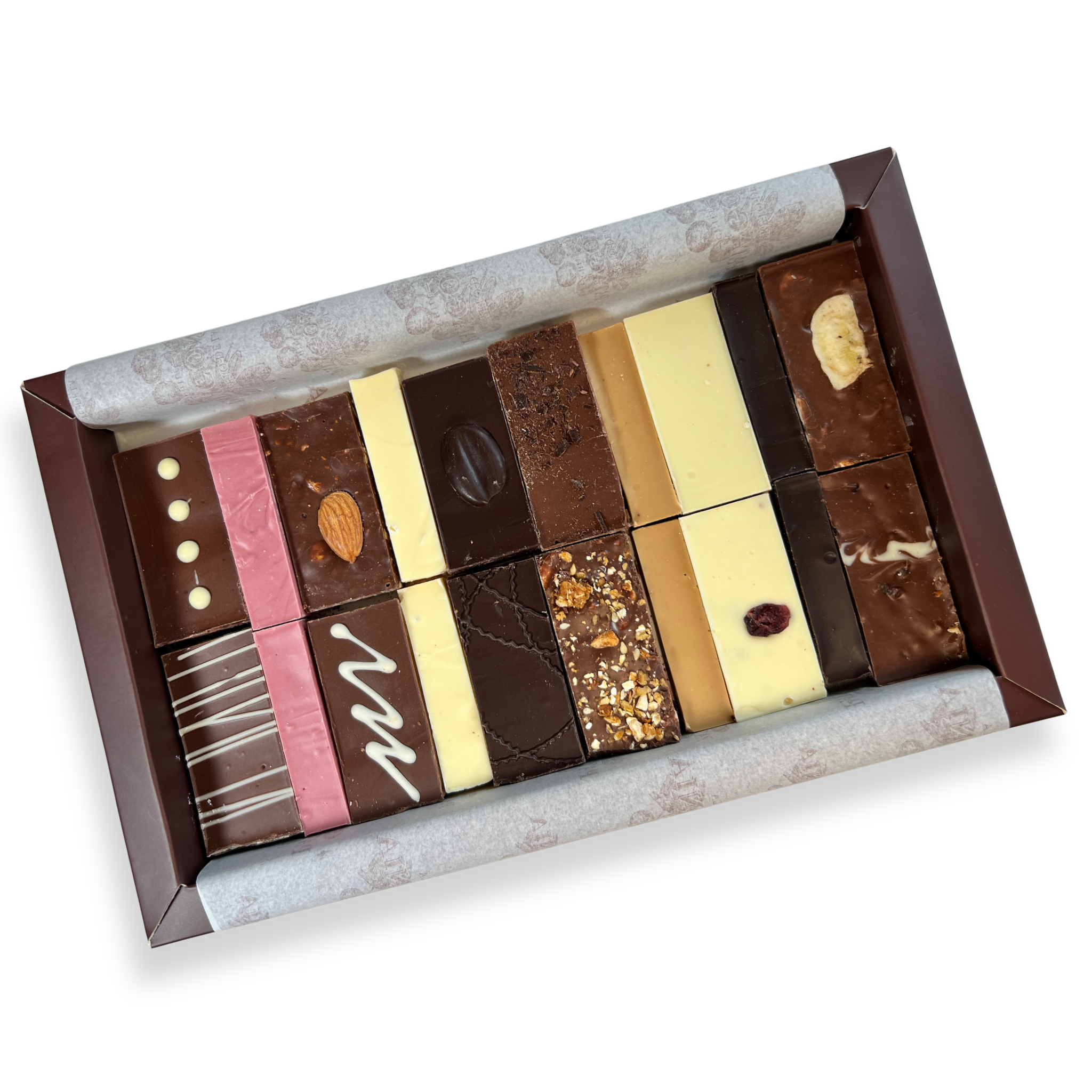 Caja Selección Sensorial Gourmet con Azúcar – 20 Barras + 1 Figura Patagónica
