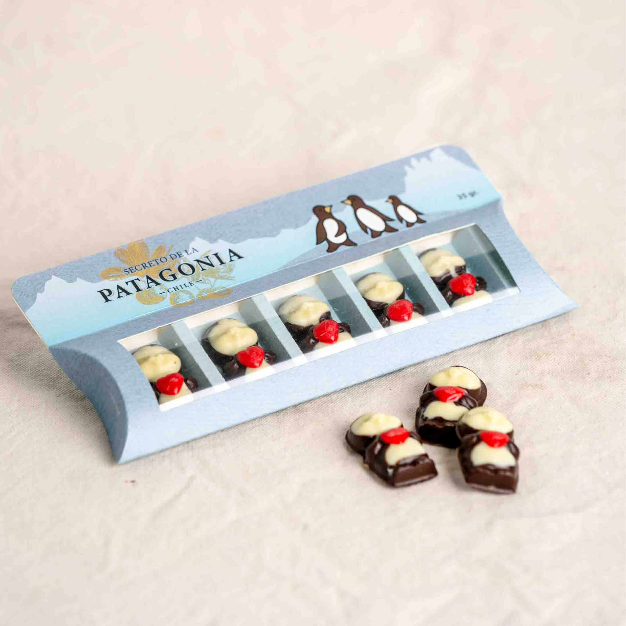 Caja 5 Pingüinitos de Chocolate – Souvenir Antártico Artesanal