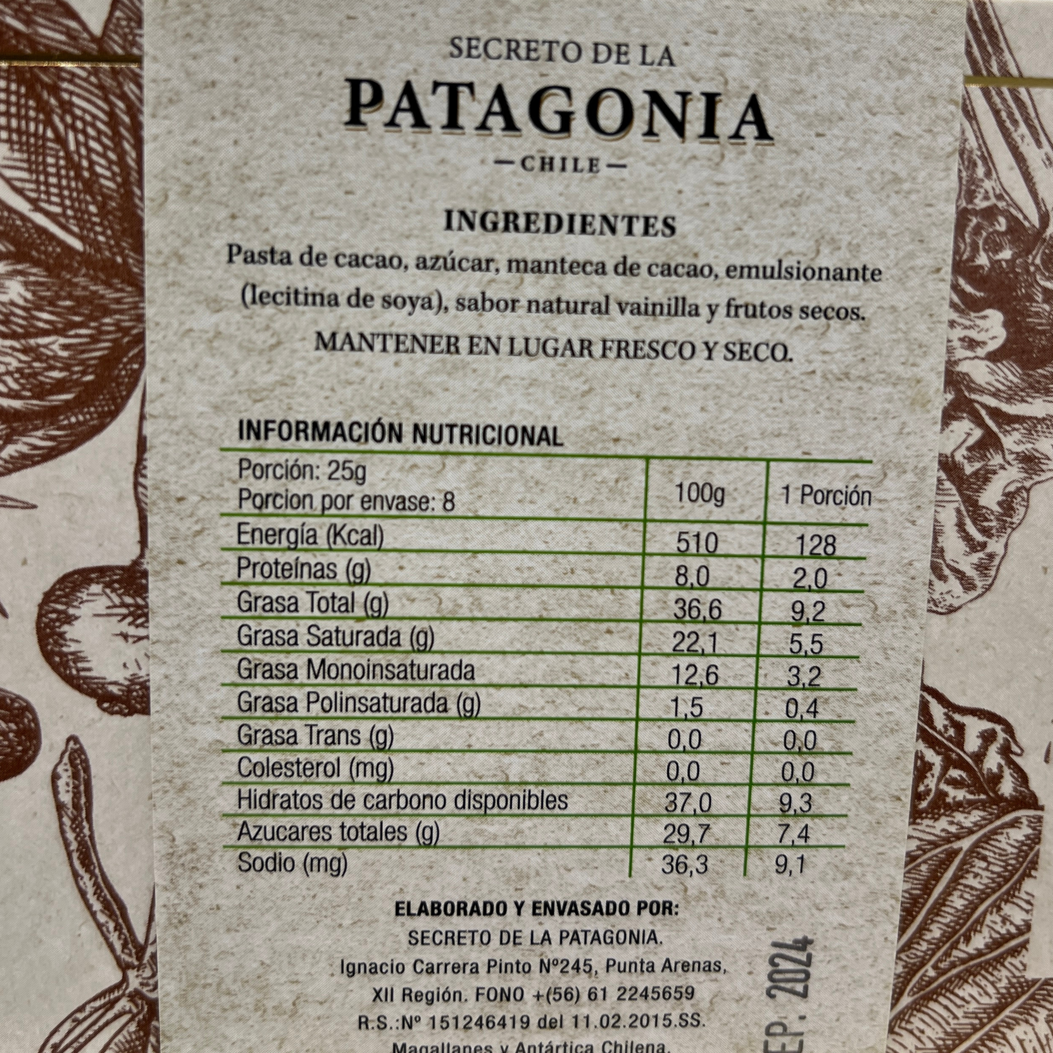 Caja Clásica Gourmet Vegana – 8 Barras + 1 Figura Patagónica