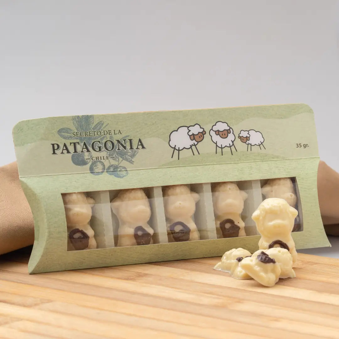 Caja 5 Ovejitas de Chocolate – Souvenir Patagónico Artesanal
