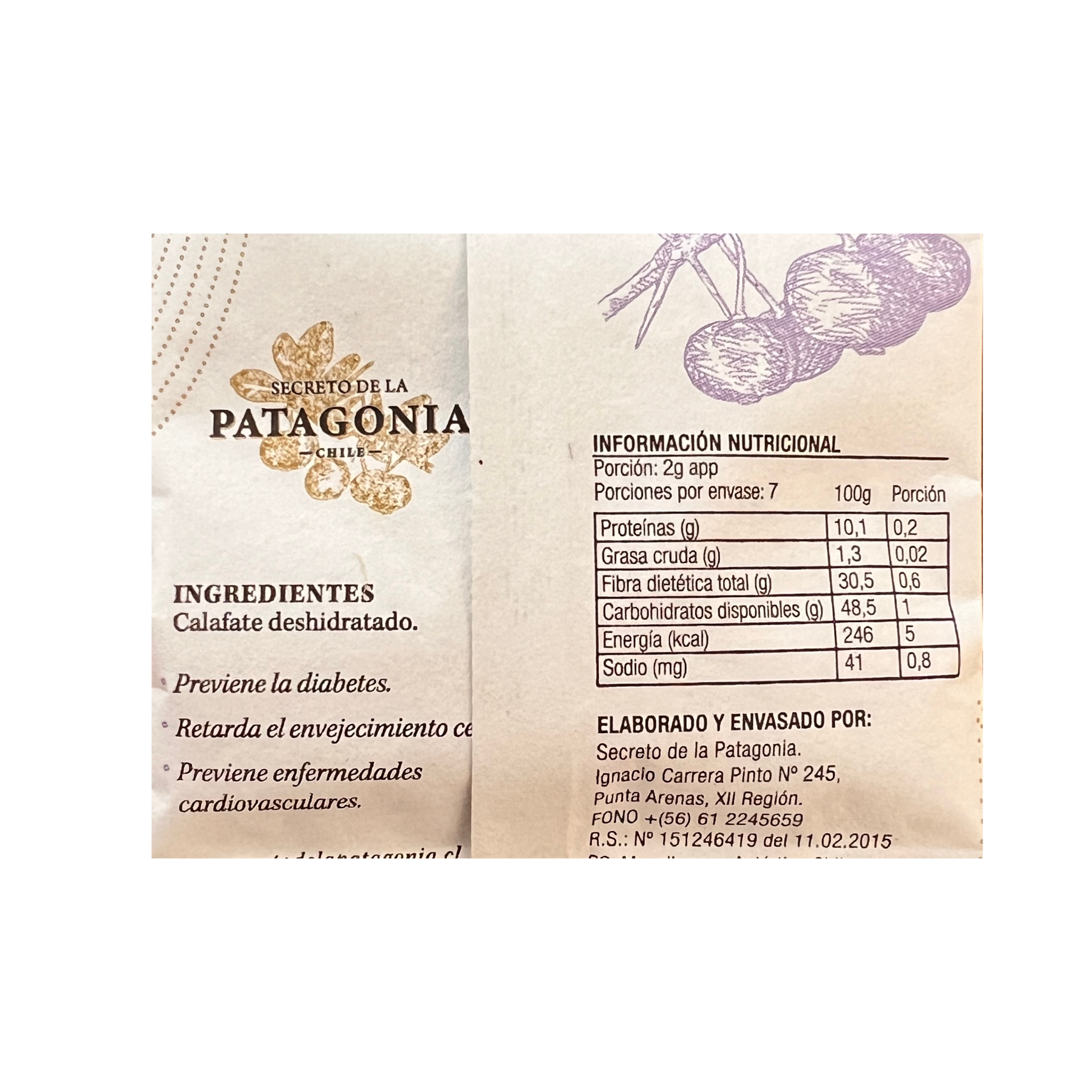 Polvo de Calafate Deshidratado – Sachet 15 g